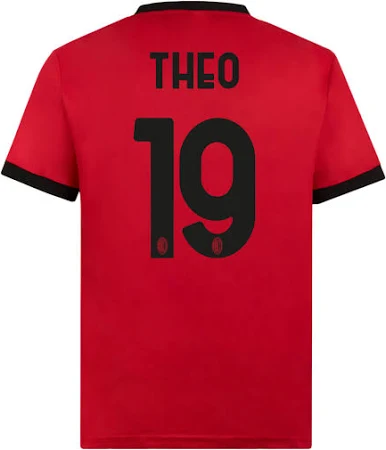 AC Milan Maglia Home Replica stadio, stagione 2023/24, Adulto, Theo 19, L