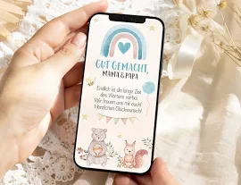 Complimenti per la nascita | WhatsApp | Mappa digitale | Nascita giovane | Benvenuti nel mondo | Baby card | Biglietto d'auguri