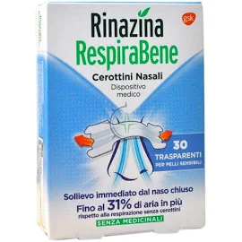 Rinazina Respirabene 30 Cerotti nasali trasparenti