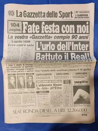 Gazzetta Dello Sport 3 Aprile 1986 Anniversario 90 Anni Gazzetta