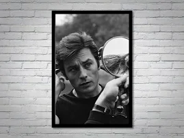 Fotografia vintage di Alain Delon - arte da parete retrò - stampa fotografica di Alain Delon - poster eleganti della vecchia Hollywood - idee regalo p