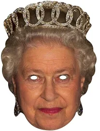 Royal Family Masks Regina Elizabeth II Royal singola Scheda festa Maschera