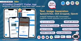 XChatBot ChatGPT AI GPT-4 OpenAI Full Flutter App | MultiPayments | Admin Panel | Admob | GetX