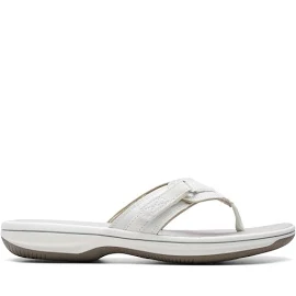 Clarks Brinkley Sea Womens Toe Post Sandali Bianco UK 8