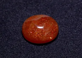 Pietra del sole cabochon 12x10mm Pietra del sole del gruppo Feldspato, Cristalli di pietra del sole con scintille rosse per energia 5,70 carati