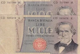 Repubblica Italiana - 1000 / 1.000 Lire Verdi Ii° Tipo 1980