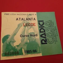 Biglietti Ticket Calcio Stadio Atalanta Lecce 1985 86