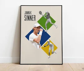 Jannik Sinner / poster tennis / Sinner poster tennis / Jannik Sinner poster / tennis / Sinner poster / Minimalista / DOWNLOAD digitale!!