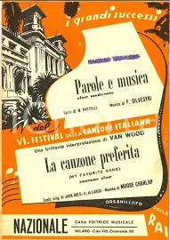 1952 Festival Sanremo Parole E Musica Rastelli Silvestri Illustrato