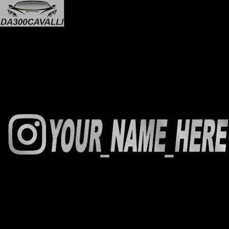 Sticker Personalizzato Tag Instagram ARGENTO / 30CM