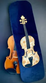 Piano violino "Il violino barocco" su velluto blu