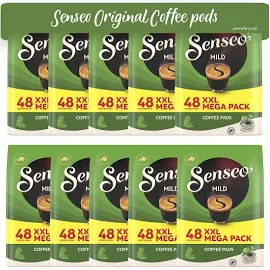 Senseo Mild Roast, Gusto Fine e Vellutato, 10 Confezioni x 48 Cialde di Caffè