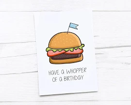 Biglietto di buon compleanno/hamburger/Wopper