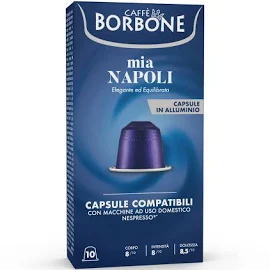 Miscela Mia Napoli - Capsule in alluminio compatibili Nespresso - caffè Borbone