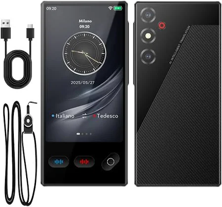 VXVMN Traduttore Vocale Istantaneo Multilingue, Traduttore Simultaneo Vocale per 148 Lingue Online e 19 Offline, Traduzione di Foto Supporta WiFi/