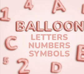 Clipart di palloncini in lamina rossa, clipart di numeri di palloncini in lamina, lettere rosse, pacchetto alfabeto in lamina rossa, sfondo trasparent