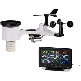 WALDBECK - Huygens Stazione Meteo professionale, 6in1, Display a Colori, WiFi, App