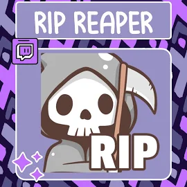 Grim Reaper RIP Emote / Twitch Emote / Youtube Emote / Discord Emote / Community Emote / Streamer Emote / RIP Emote / Reaper Emote