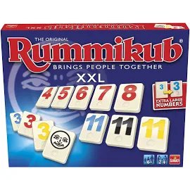 Goliath Rummikub XXL con numeri più grandi. Più facile da leggere. Il famoso gioco di strategia per tutta la famiglia. Crea trio o scale. Divertiti