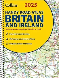 Collins Maps 2025 Collins Handy Road Atlas Britain and Ireland: A5 Spiral