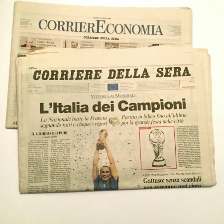 Corriere della Sera + Inserto Economia 10 Luglio 2006 ITALIA Campioni del Mondo