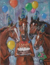 Biglietto di buon compleanno - "La festa di compleanno" di Celeste Susany