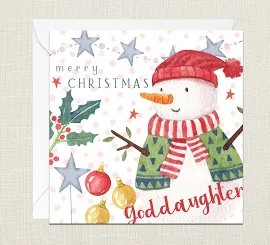 Buon Natale Figlioccia con busta - Buon Natale - Buone Feste - Joyeux Noel - Bambini - Dio Figlia