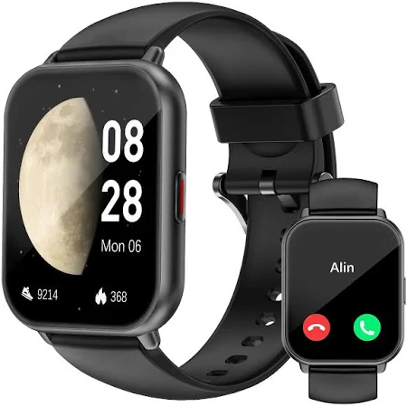 Generico Smartwatch Uomo Donna con Chiamate Bluetooth, Notifiche WhatsApp e Messaggi, Cardiofrequenzimetro, SpO2, Sonno, Contapassi, 100 Modalità