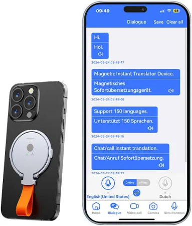 Traduttore istantaneo Dispositivo per videochiamate cross-app Tradurre Registrare Trascrivere Kentfaith