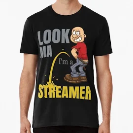 Look Ma Im A Streamer T-Shirt Design Logo Men's Premium T-Shirt | Redbubble Twitch