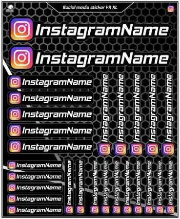 Kit adesivI Instagram XL
