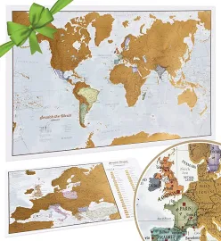 Mappa del Mondo da Grattare e idee regalo + Offerta Gratuita una Mappa dell'Europa da grattare - Maps International: Da più di 50 anni nel settore