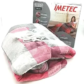 Imetec Adapto Velvet Tartan Plaid Riscaldabile 150x110 cm Tessuto Vellutato e SE