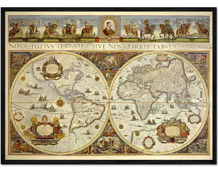 ARTOTHEK Poster Great World Map 1665 su Posterlounge.it