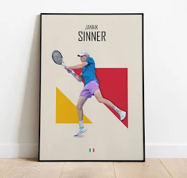 Jannik Sinner, poster tennis, poster Sinner tennis, poster Jannik Sinner, tennis, poster Sinner, minimalista, digitale DOWNLOAD!!