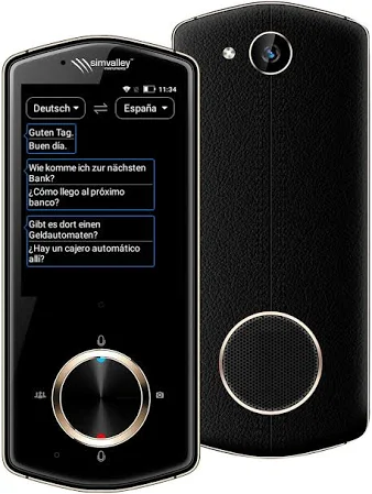 Simvalley, Accessori da viaggio, Traduttore di lingua Mobile in Tempo reale, (imbottitura aggiuntiva)
