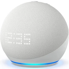 Amazon Echo Dot 5 Bianco con Orologio