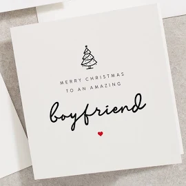Cartolina di Natale per fidanzato, Buon Natale a un fidanzato straordinario, Cartolina di Natale per fidanzato, Per lui CC025