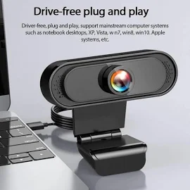 Webcam HD 1080p Videocamera USB Livestream Web Cam per laptop Desktop PC con Microfono