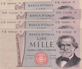 A3 - Repubblica Italiana - 1000 / 1.000 Lire Verdi Ii° Tipo 1971 Fds /