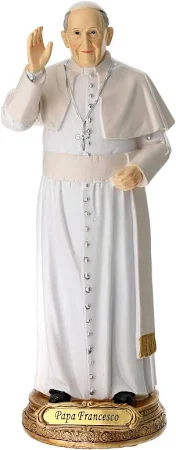 Papa Francesco 20 Cm Statua In Resina Per Presepe
