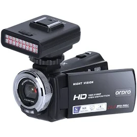 Videocamera Ordro HDV-V12 Videocamera Videocamera digitale Youtube Vlogging Videocamera con Luce IR per Visione notturna