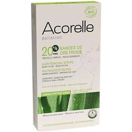 Acorelle - Strisce Di Cera Fredda Per Il Viso X20 + 4 Acorelle Da 4,8 Ml In Omaggio