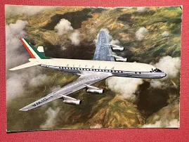 Cartolina - Alitalia Airlines - Douglas Super Dc 8 Jet - 1970 Ca.