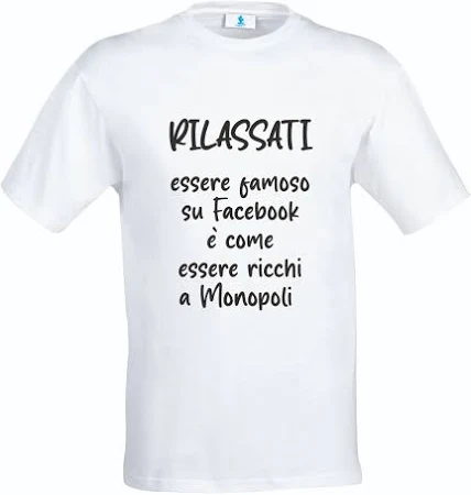 T-shirt "essere famosi su Facebook