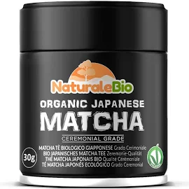 NaturaleBio tè Verde Matcha Biologico in Polvere 30 gr Grado Cerimoniale giapponese