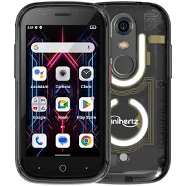 Unihertz Jelly Star (nero) - Il più piccolo smartphone 4G con luce LED e display da 3'', Android 13, 8 GB di RAM+256 GB di ROM, peso 116 GB,