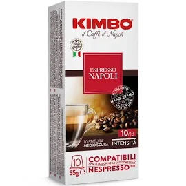 10 Capsule caffè Kimbo Napoli compatibili Nespresso