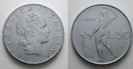 1960 Repubblica Italiana 50 Lire