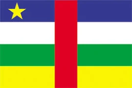 Bandiera Repubblica Centro Africa 40x60 Con Frangia Oro Raso